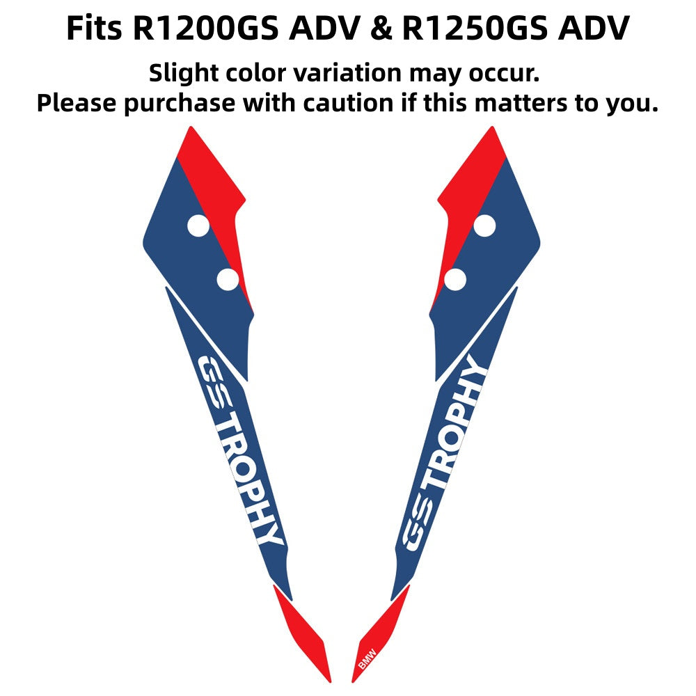 BMW R1250GS Adventure / R1200GS Trophy Fuel Tank Beak Decal Sticker Set (2014–2023)