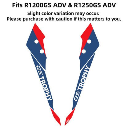 BMW R1250GS Adventure / R1200GS Trophy Fuel Tank Beak Decal Sticker Set (2014–2023)