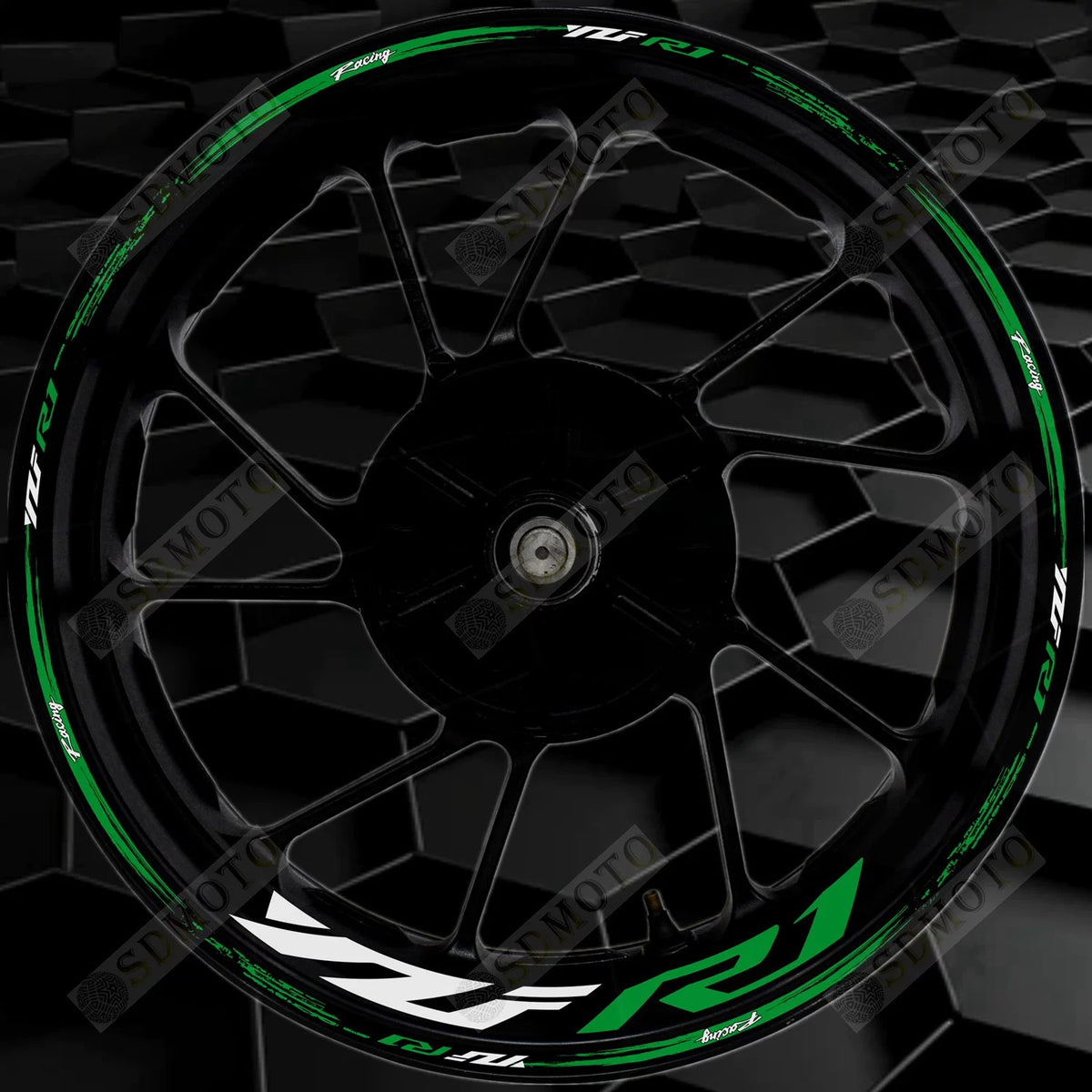 Yamaha YZF-R1 Reflective Wheel Rim Decals Waterproof Motorcycle Rim Stickers