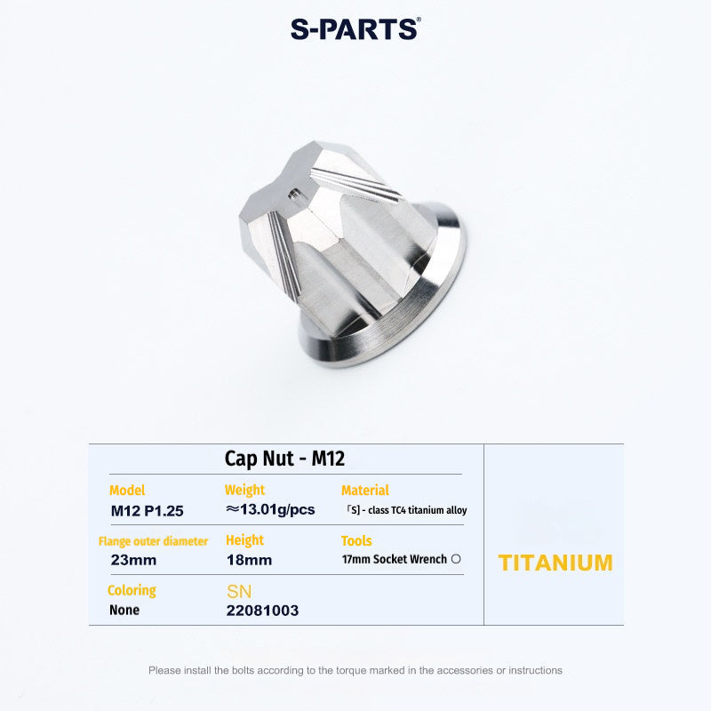 SPARTS Titanium Variator Lock Nut for Vespa 150 Sprint / Primavera – Closed-End Upgrade