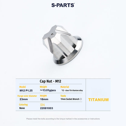 SPARTS Titanium Variator Lock Nut for Vespa 150 Sprint / Primavera – Closed-End Upgrade
