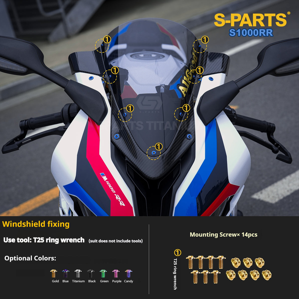 SPARTS | BMW S1000RR Titanium Bolt Upgrade Kit