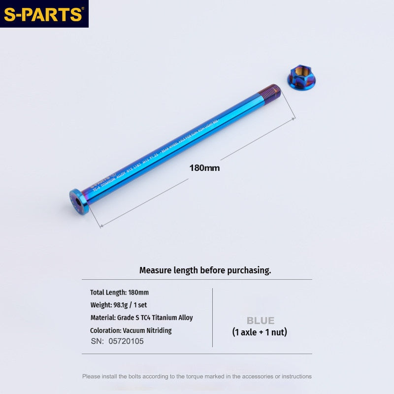 SPARTS Titanium Rear Axle Kit for Sur-Ron Light Bee – TC4 Grade, CNC Machined, Multiple Colors