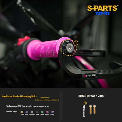 Yamaha YZF-R3 Titanium Bolts for Windscreen, Mirrors & Handlebars | SPARTS
