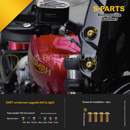 SPARTS Titanium Set Screws for Triumph Bonneville Bobber Motorcycle