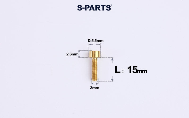 SPARTS M3 L6-20 Classic Button Head Golden Titanium Bolt
