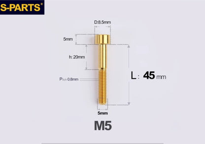 SPARTS M5 Titanium Socket Head Cap Bolts