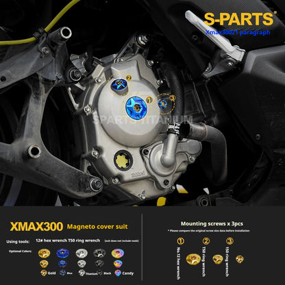 SPARTS Titanium Bolt Kit for 2021 Yamaha XMAX 300 Motorcycle Upgrade