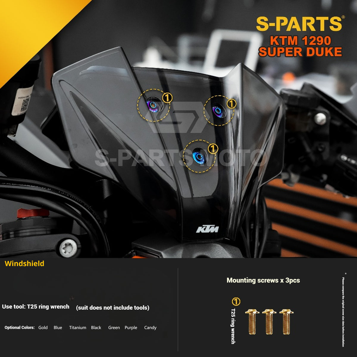 SPARTS Titanium Alloy Fasteners Compatible with KTM Super Duke 1290