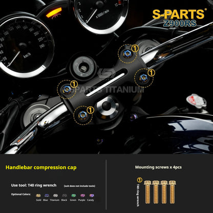 SPARTS Titanium Screw Set for Kawasaki Z900RS – Motorcycle Upgrade Kit
