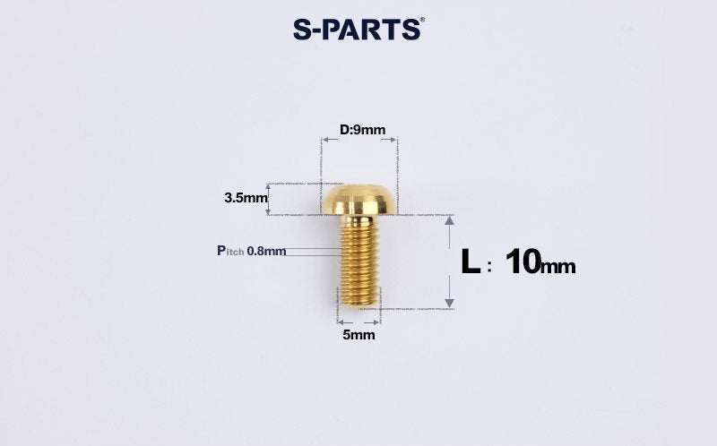 SPARTS A2 M5 Titanium Button Head Bolts for Bicycle Brake Caliper Upgrades Ultra-Light Fasteners