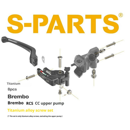 SPARTS TC4 Titanium Bolt Kit for Brembo RCS CC Master Cylinder | Motorcycle Brake Master Cylinder Fasteners