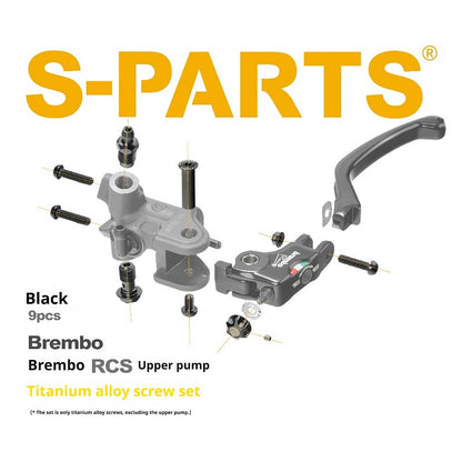 SPARTS Titanium Fastener Kit for Brembo RCS Radial Brake Master Cylinder