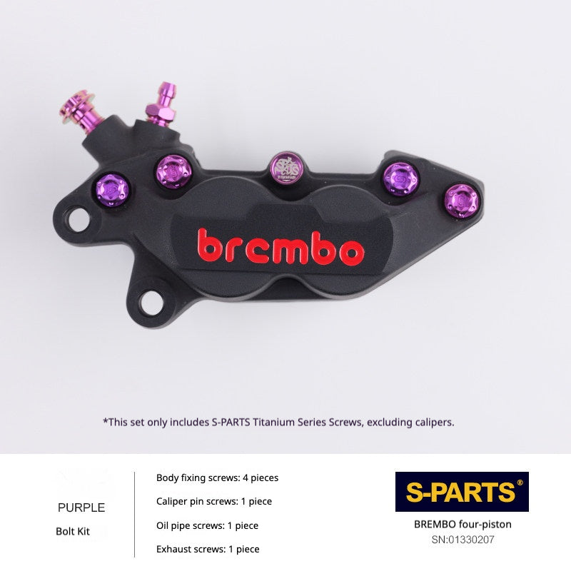 SPARTS Brembo Basic 2-Piston / 4-Piston Caliper Titanium Bolt Kit