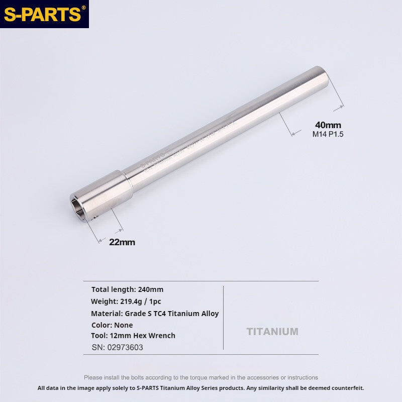 SPARTS Honda CBR650 Titanium Axle Kit (Front & Rear) – Lightweight Motorcycle Upgrade Set