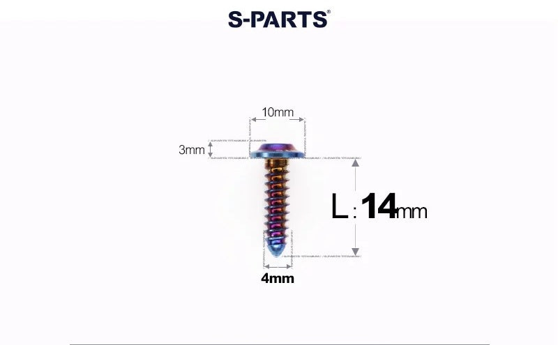 SPARTS M4 Titanium Self-Tapping Screws for Motorcycles