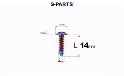SPARTS M4 Titanium Self-Tapping Screws for Motorcycles