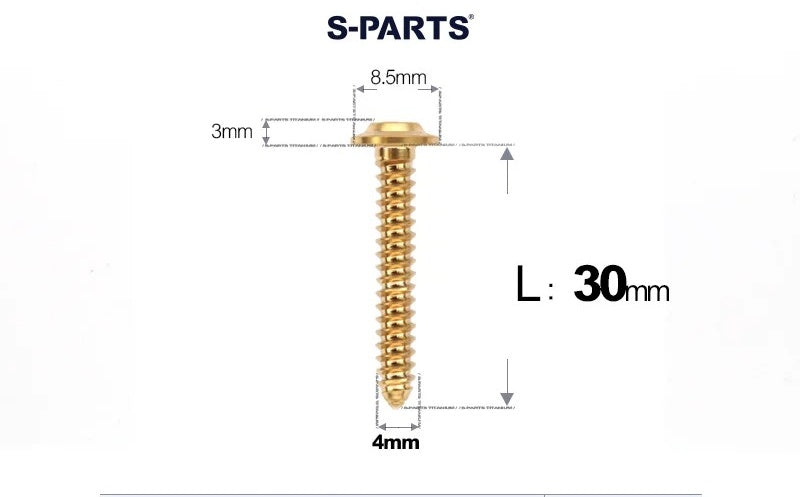 SPARTS M4 D8.5 Titanium Truss Head Self-Tapping Screws for Motorcycles