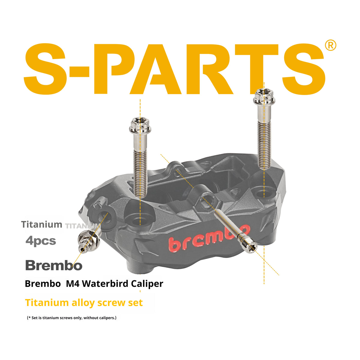 SPARTS Titanium Alloy Bolt Kit for Brembo M4 Radial Calipers Motorcycle Upgrade
