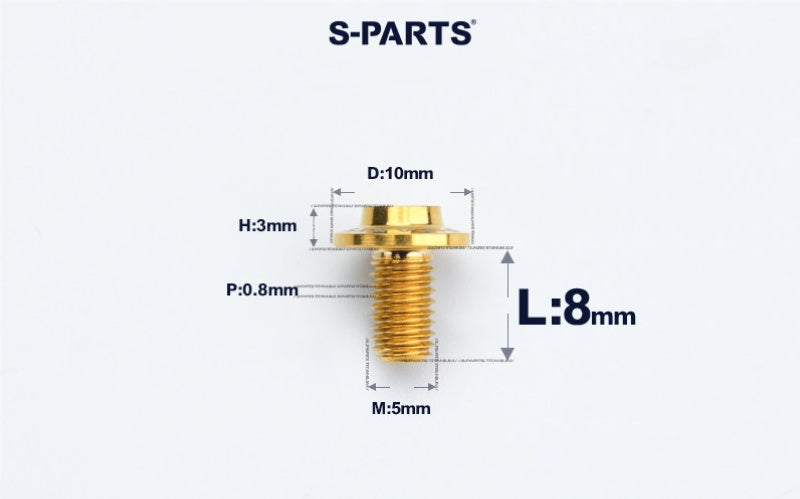 SPARTS A3 M5×L6-50 D10 Titanium Button Head Bolt for Motorcycle & Bicycle Lightweight Custom Fasteners