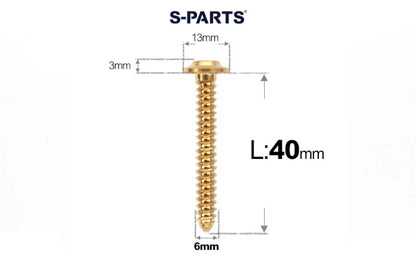 SPARTS M6 Titanium Flanged Button Head Self-Tapping Bolt D13