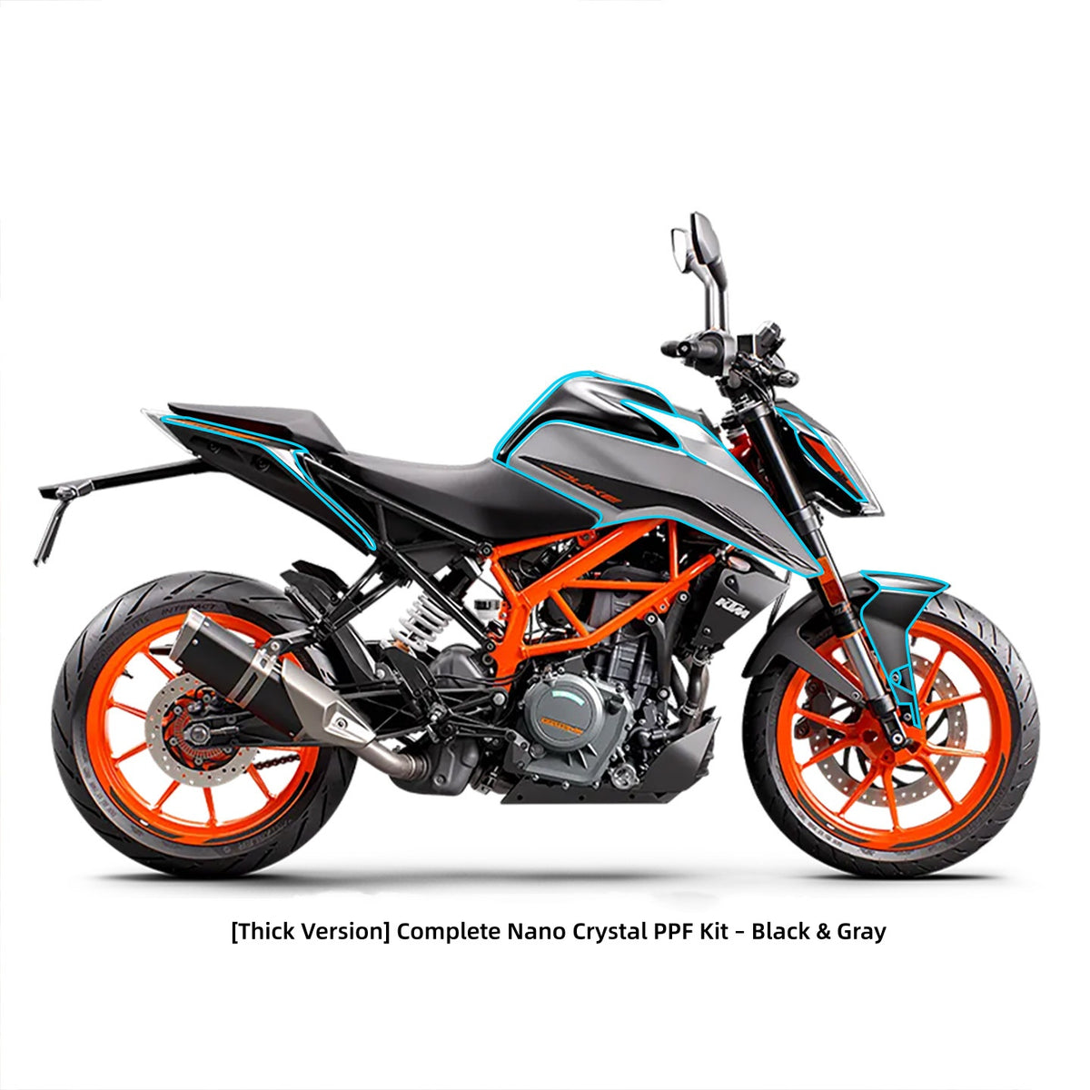 KTM DUKE 390 Nano Crystal TPU Paint Protection Film Self-Healing Clear Motorcycle Protection Kit PPF Accessories