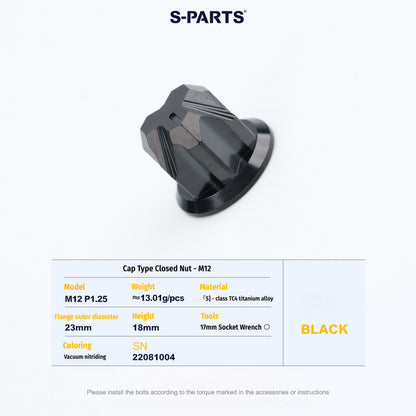 SPARTS Titanium Variator Lock Nut for Vespa 150 Sprint / Primavera – Closed-End Upgrade