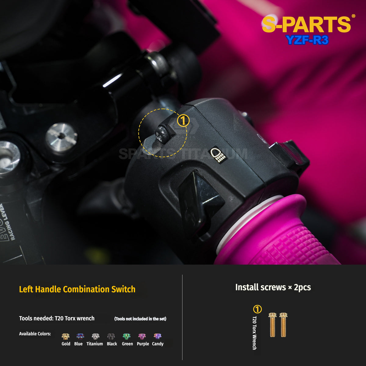 SPARTS Titanium Front End and Brake Fastener Kit for Yamaha YZF-R3