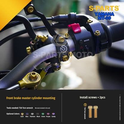 SPARTS Titanium Bolt Kit | TC4 Grade for  Yamaha MT-09 Motorcycle Fasteners