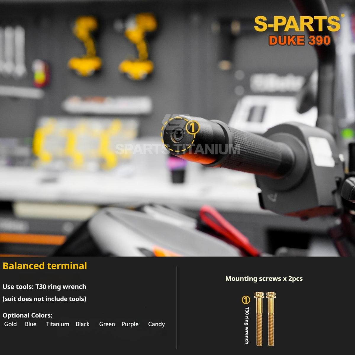 SPARTS KTM Duke 390 Full Bike Titanium Bolt Kit | Premium TC4 Motorcycle Fasteners