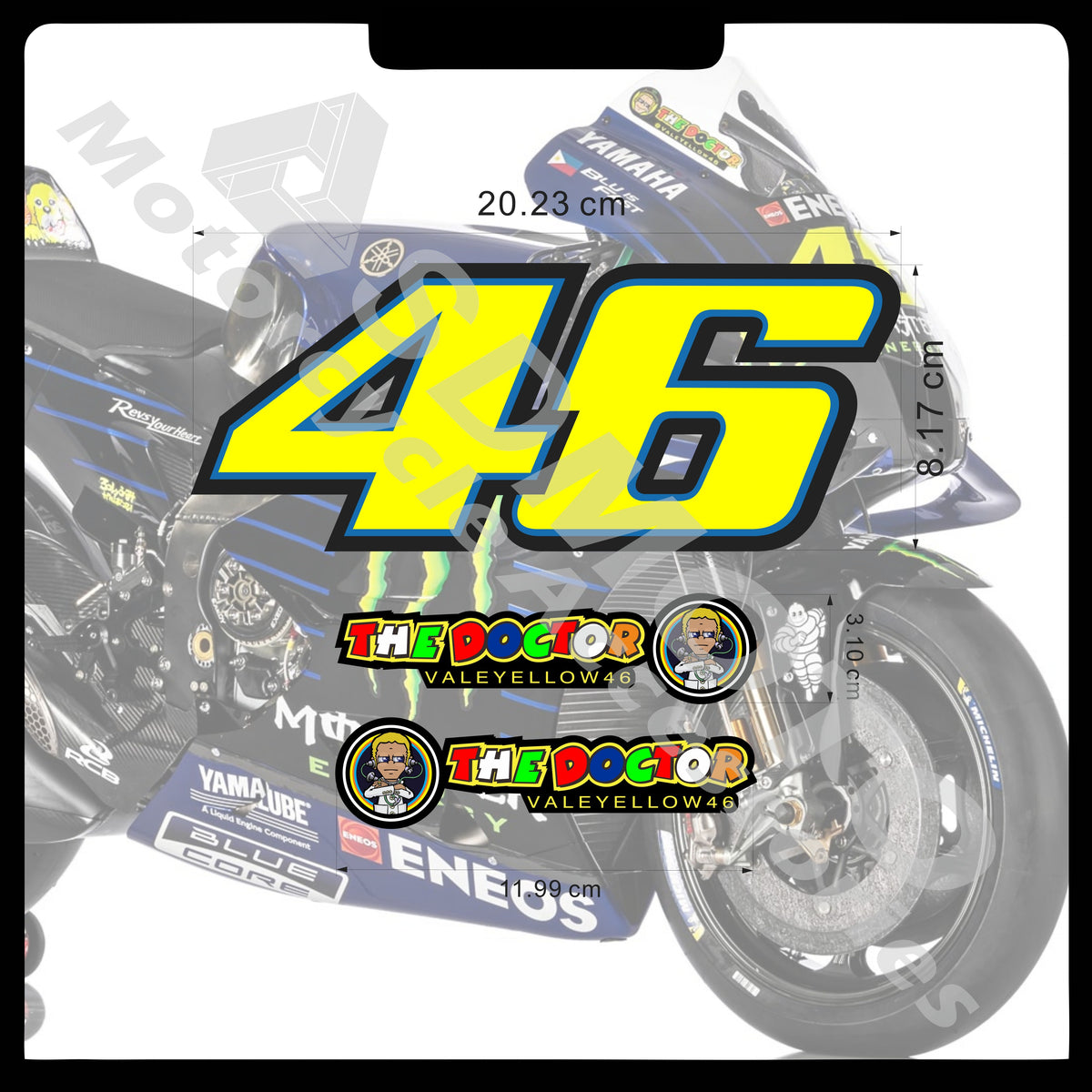 MotoGP Race Style Decal Kit for Yamaha R1 R25 R3 R6 (2019-2021) | Waterproof Reflective PVC Stickers