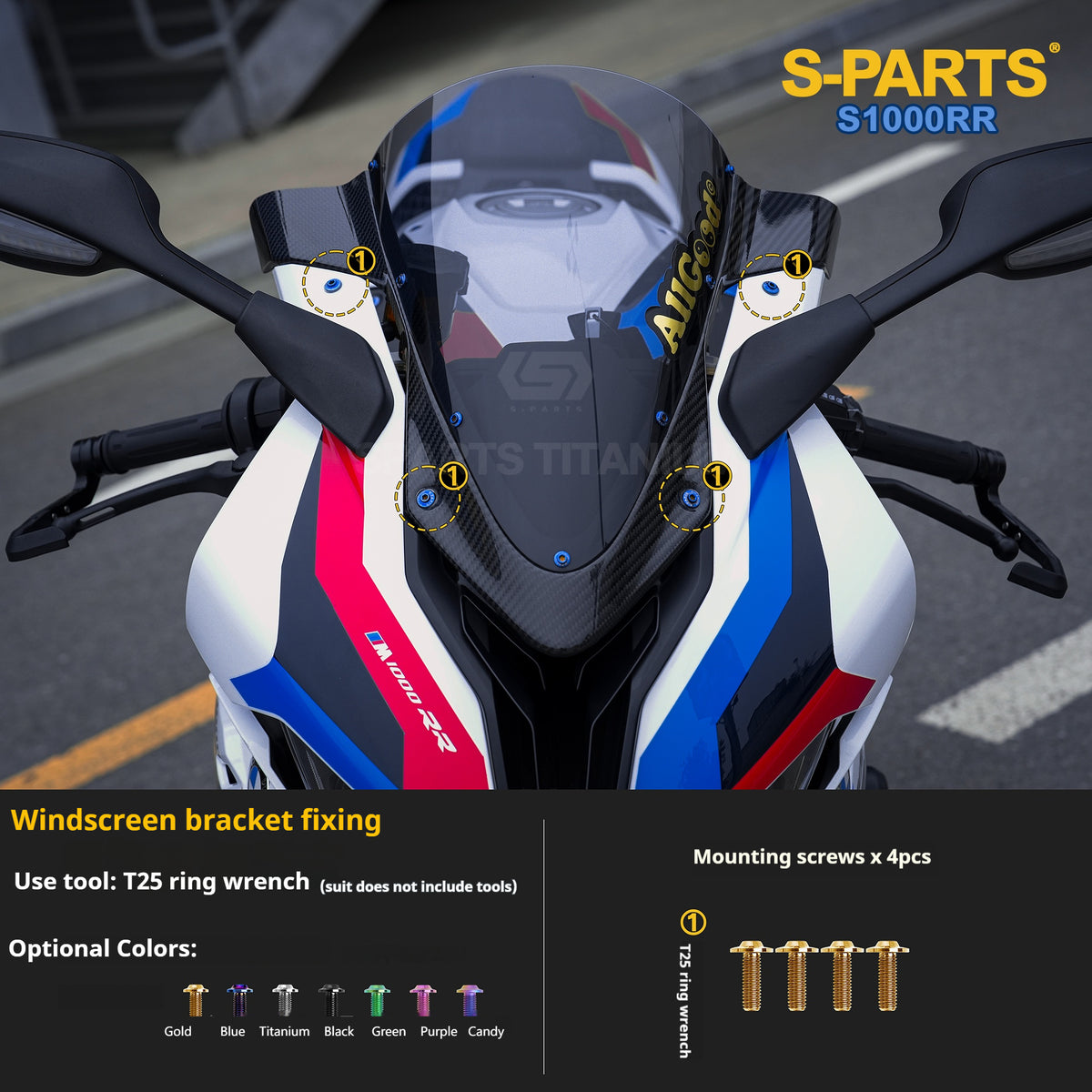SPARTS | BMW S1000RR Titanium Bolt Upgrade Kit