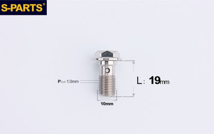 SPARTS M10 Single-Hole Banjo Bolt Hex Head – TC4 Titanium Brake Line Bolt for Motorcycle Calipers