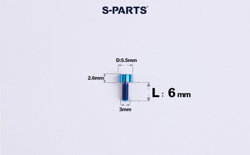 SPARTS M3 L6-20 Classic Button Head Blue Titanium Bolt