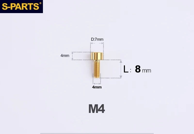 SPARTS Titanium Socket Head Bolts M4x6–25mm for Motorcycles