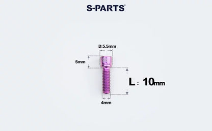 SPARTS M4×10/12mm D5.5 Titanium Small Head Socket Cap Bolts