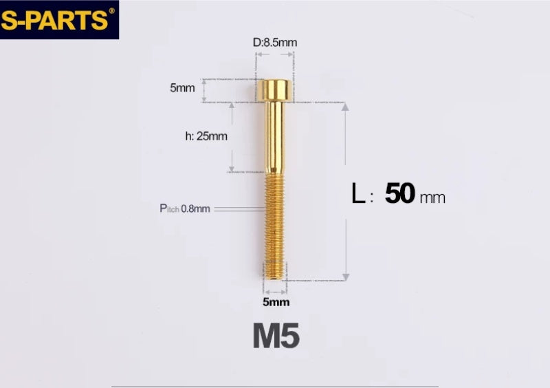 SPARTS M5 Titanium Socket Head Cap Bolts