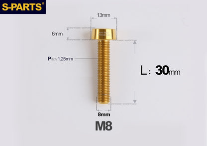 SPARTS M8×L20-45 Titanium Anti-Theft Caliper Set Screws