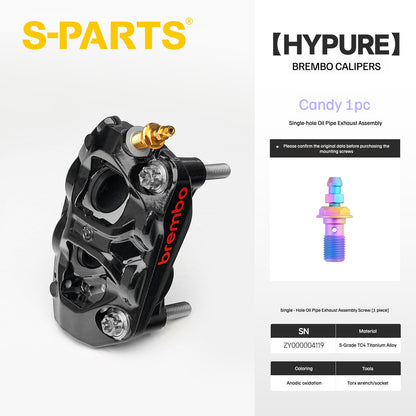 SPARTS Titanium Bolt Kit Compatible with BREMBO HYPURE Caliper - Candy