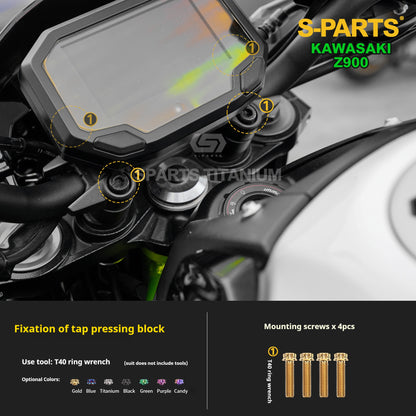 SPARTS TC4 Titanium Bolt Kit for Kawasaki Z900 2021 | Motorcycle Titanium Bolt Upgrade