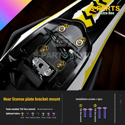 SPARTS Titanium Bolt Kit for Ultra Bee | Full Motorcycle Upgrade Set