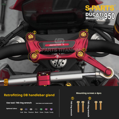 SPARTS Titanium Bolt Kit for Ducati New Monster SP 950 – CNC Titanium Upgrade Kit