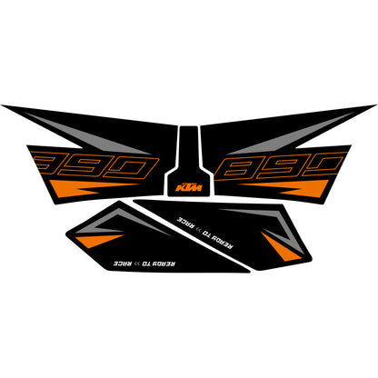 KTM 790 Duke / 890 Duke Tank Grips – Anti-Slip Fishbone Tank Pad and Scratch Protection Decals