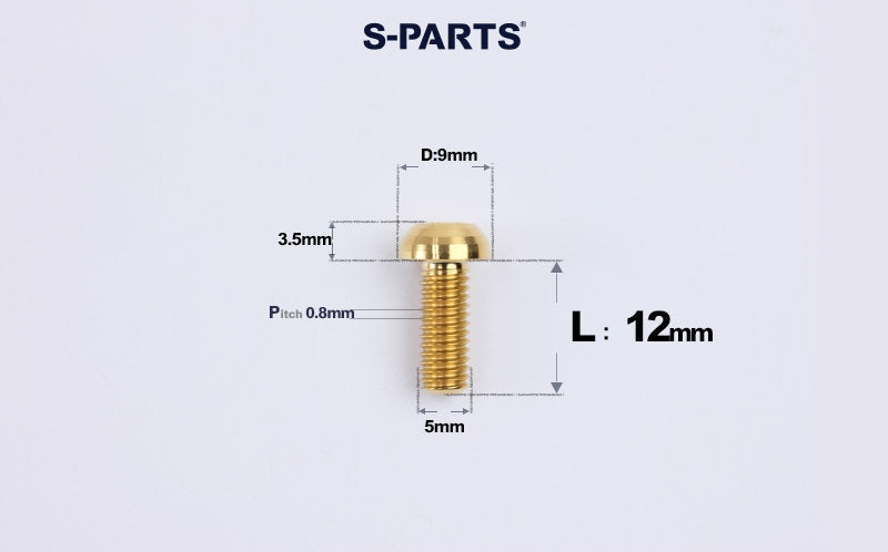 SPARTS A2 M5 Titanium Button Head Bolts for Bicycle Brake Caliper Upgrades Ultra-Light Fasteners