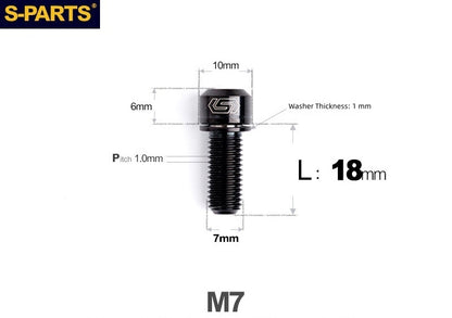 SPARTS A2 Series M7x18mm Titanium Bolt