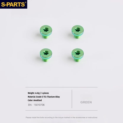 SPARTS Titanium Helmet Visor Screws Kit for ARAI RX7X – Lightweight & CNC Machined