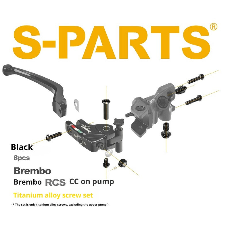 SPARTS TC4 Titanium Bolt Kit for Brembo RCS CC Master Cylinder | Motorcycle Brake Master Cylinder Fasteners