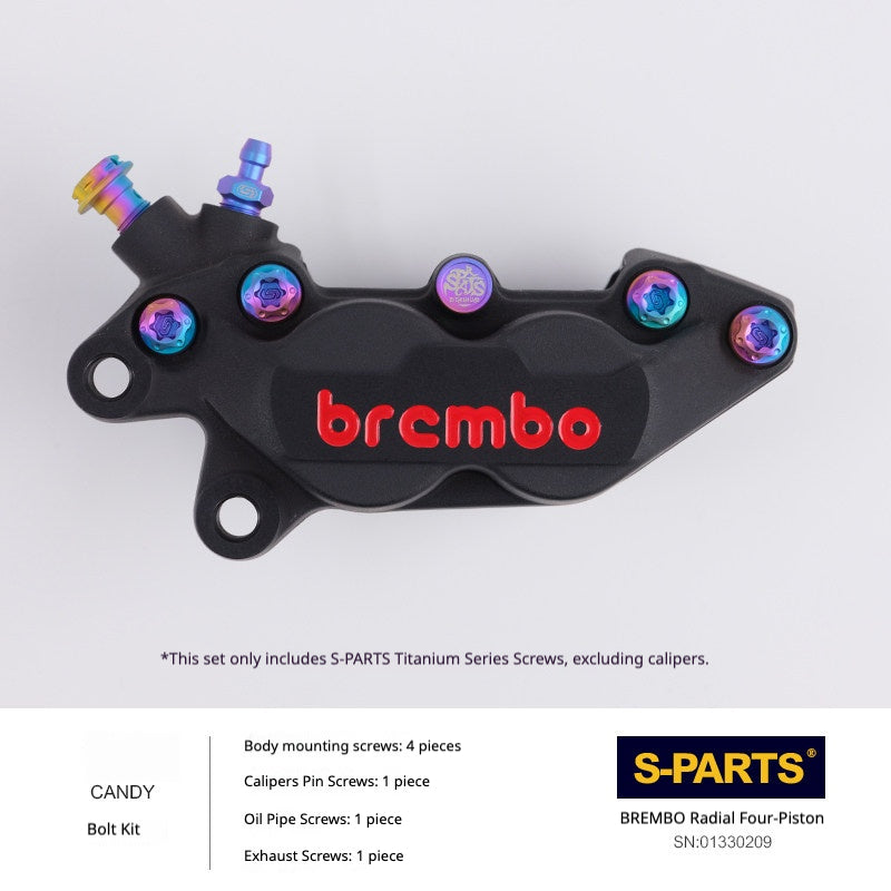 SPARTS Brembo Basic 2-Piston / 4-Piston Caliper Titanium Bolt Kit