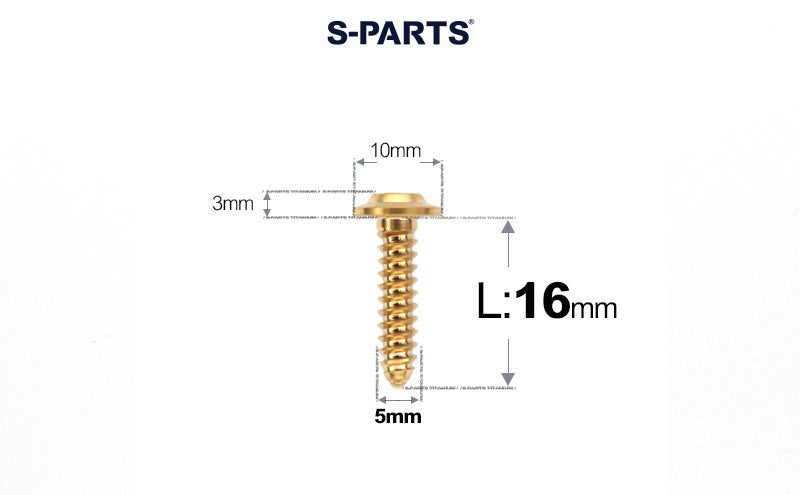 SPARTS Button Head M5×L10-35 Titanium Screws Self-Tapping Bolt