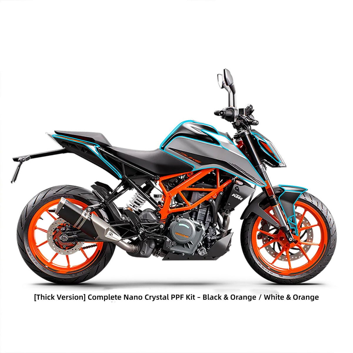 KTM DUKE 390 Nano Crystal TPU Paint Protection Film Self-Healing Clear Motorcycle Protection Kit PPF Accessories